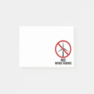 Post-it® Pas d'éoliennes - Pas de parcs éoliens