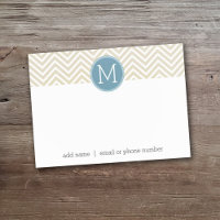 Pastel Bleu et Chevron Monogrammes Personnalisés e