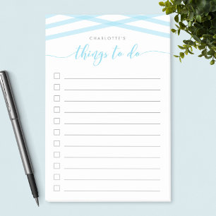 Post-it® Pastel Blue Relax Script Thèmes à faire Liste
