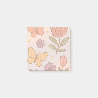 Post-it® Pastel Butterfly Flower Post