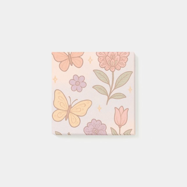 Post-it® Pastel Butterfly Flower Post (Devant)