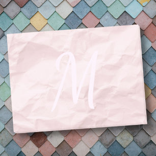 Post-it® Pastel rose effondré papier plié monogramme person