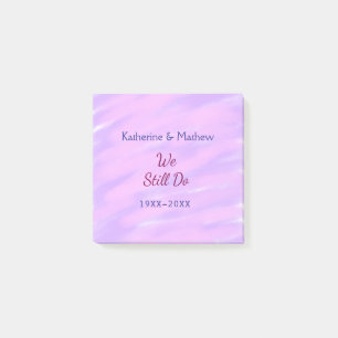Post-it® Pastel rose violet Vow renouvellement anniversaire