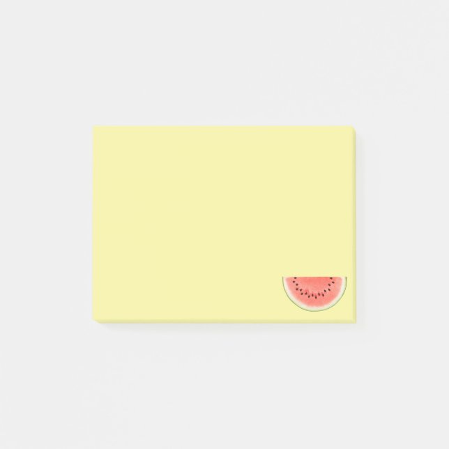 Post-it® Pastèque Tropicale sur Fond Jaune (Devant)