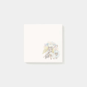 Post-it® Pasteur de Noël Ange avec agneaux