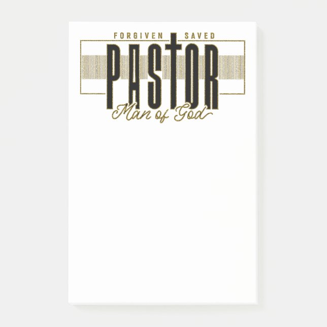 Post-it® Pastor Man Of God Post-It Notes (Devant)