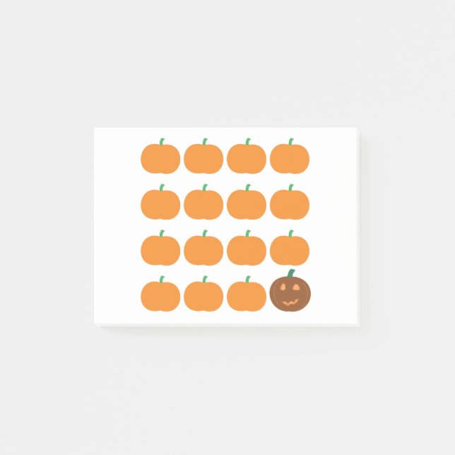Post-it® Patch Citrouille d'Halloween mignon (Devant)