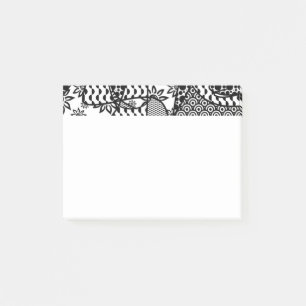 Post-it® Patchwork motif noir et blanc 03