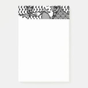 Post-it® Patchwork motif noir et blanc 03