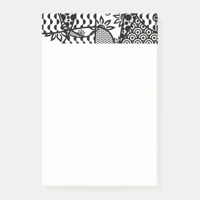 Post-it® Patchwork motif noir et blanc 03 (Devant)