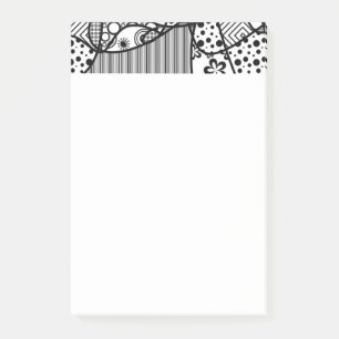 Post-it® Patchwork noir et blanc 04 de motif