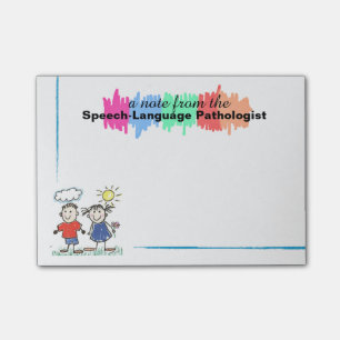 Post-it® Pathologiste de la parole colorée Notes pointues