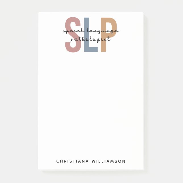 Post-it® Pathologiste du langage SLP personnalisé (Devant)