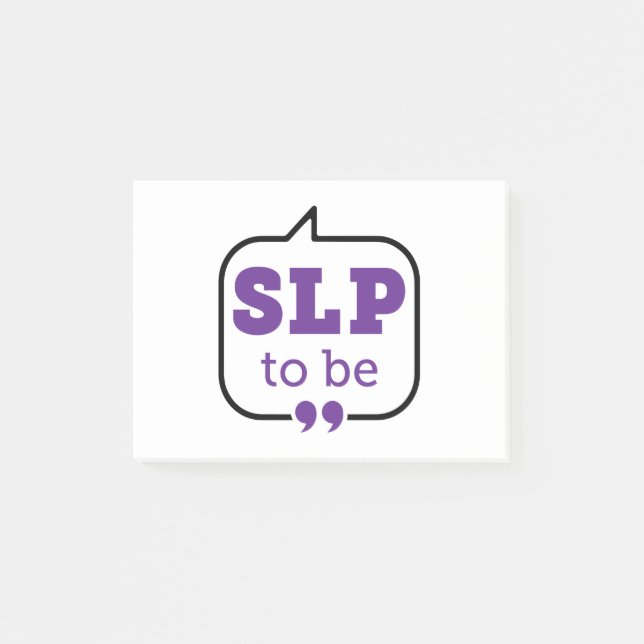 Post-it® Pathologiste du langage SLP to be Future Speech (Devant)