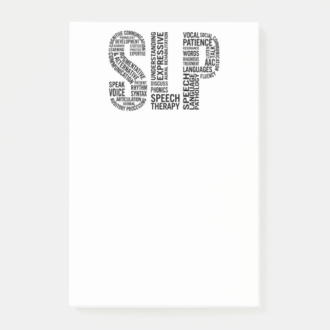 Post-it® Pathologiste SLP de langue de la parole (Devant)