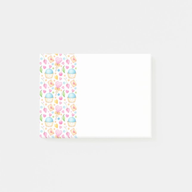 Post-it® Patters de Hearts and Muffins (Devant)