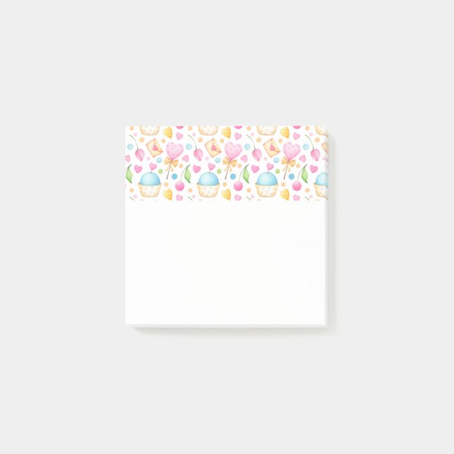 Post-it® Patters de Hearts and Muffins (Devant)