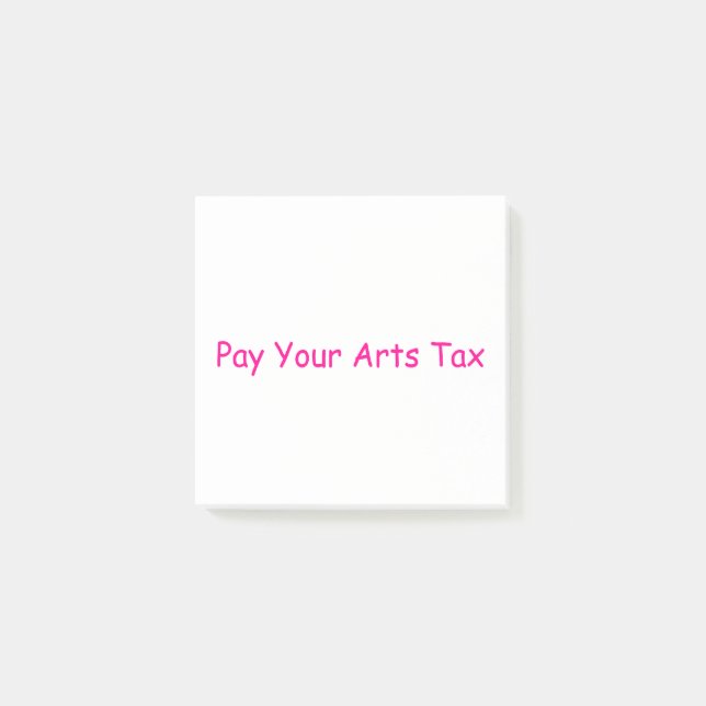Post-it® Payer votre taxe sur les arts (Devant)