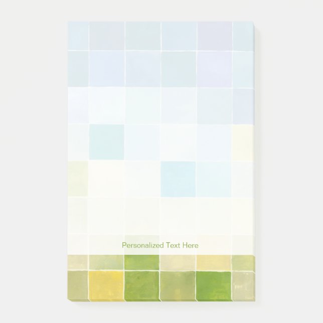 Post-it® Paysage avec des Carrés multicolores (Devant)