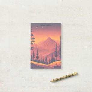 Post-it® Paysage de la forêt du coucher du soleil de montag