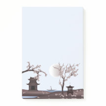 Paysage rose asiatique