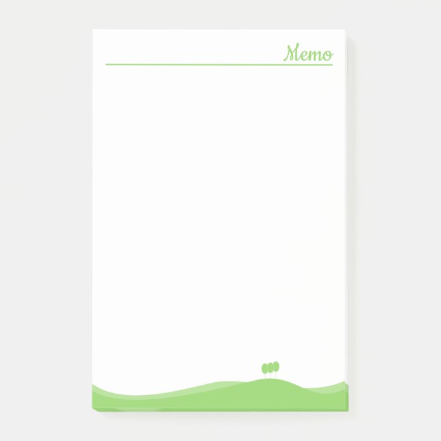 Post-it® Paysage vert (Devant)