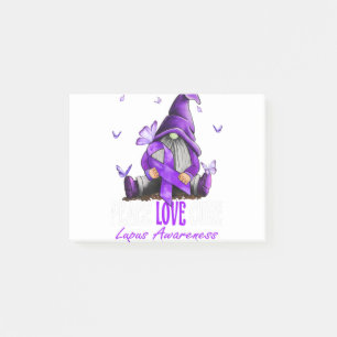 Post-it® Peace Love Cure Lupus Sensibilisation Ribbon viole