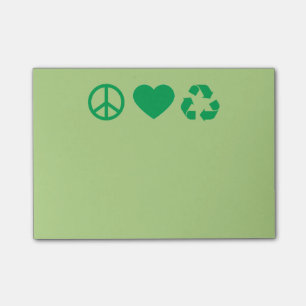 Post-it® Peace Love Recycle