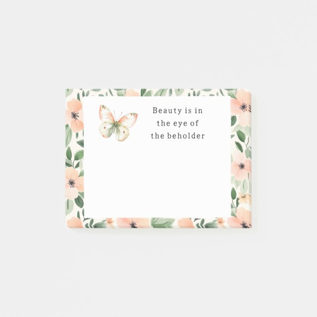 Post-it® Peach Flowers Beauty Beholder (Devant)