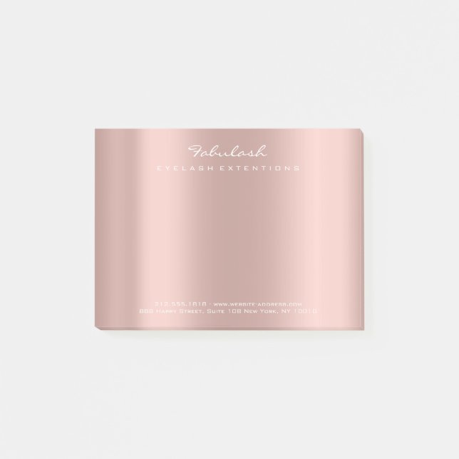 Post-it® Pearly Blush Rose Rose Or Powder Blanc Delicate (Devant)
