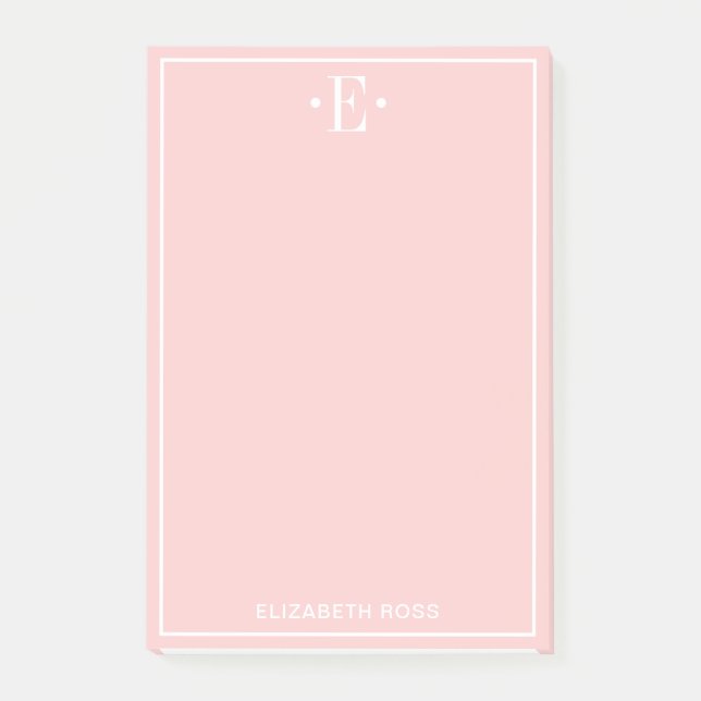 Post-it® Pêche monogramme (Devant)