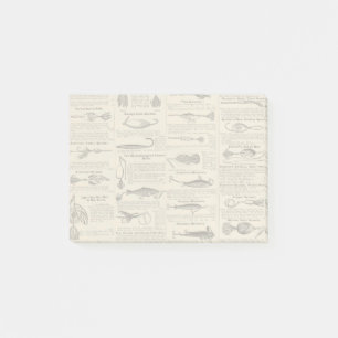 Post-it® Pêche vintage leures : pêcheur d'antiquité des ann