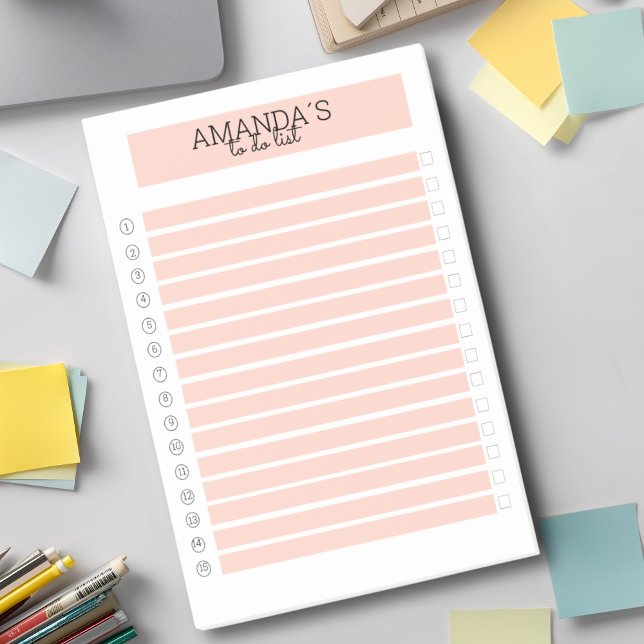 Post-it® Pêches personnalisées (Modern custom peach white post-it notes)