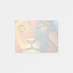 Post-it® Peinture à l'huile de tête de lion colorée