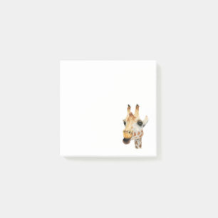 Post-it® Peinture d'aquarelle de girafe de "mastication"