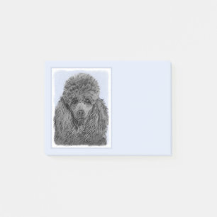 Post-it® Peinture de Caniche Jouet Miniature Noir Œuvre Ori