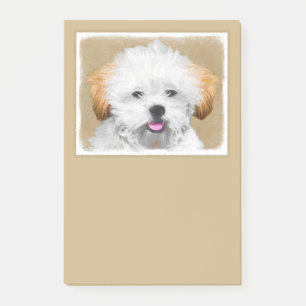 Post-it® Peinture de chiot de Lhasa Apso - art original