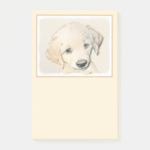 Post-it® Peinture de chiot d'or Retriever - Art de chien or