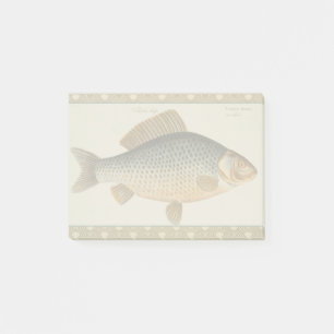 Post-it® peinture de pêche de carpe dessin d'eau douce 
