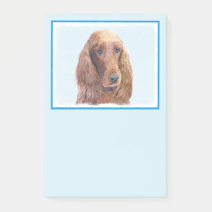 Post-it® Peinture de Setter irlandais - Joli art original d