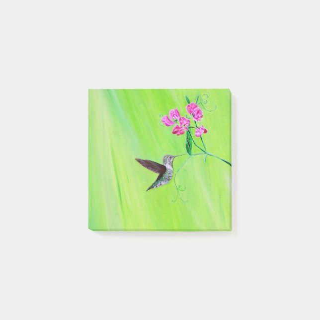 Post-it® Peinture des colibris et des petits pois (Devant)
