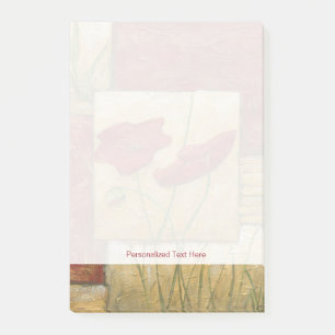 Post-it® Peinture florale avec traits de pinceau visibles