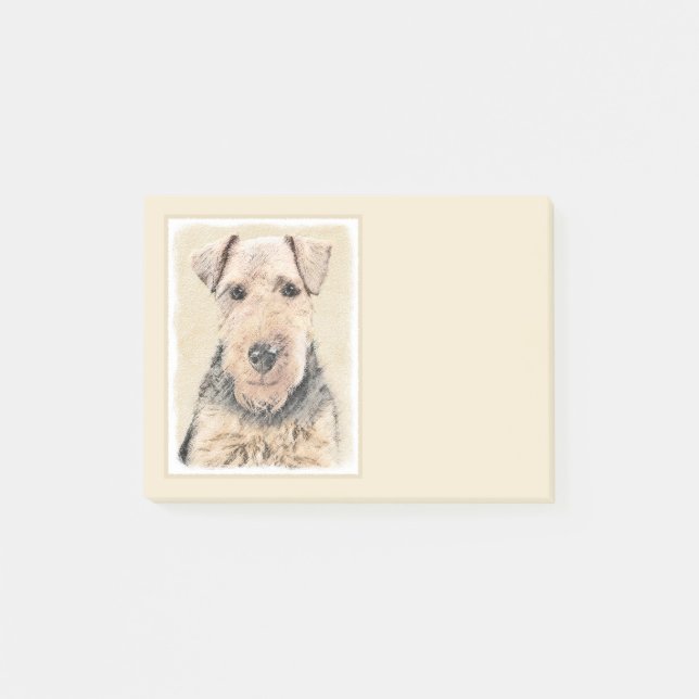 Post-it® Peinture galloise Terrier - Cute Original Chien Ar (Devant)