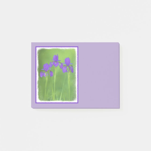 Post-it® Peinture Iris Violet - Art Fleur Originale (Devant)