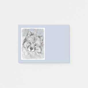 Post-it® Peinture Keeshond Beth - Joli art original chien