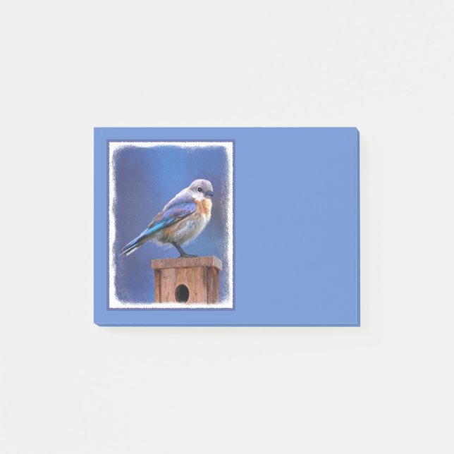 Post-it® Peinture pour oiseaux bleus (femelle) - Art origin (Devant)