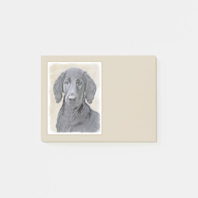 Post-it® Peinture Retriever à revêtement plat - Art Chien o (Devant)