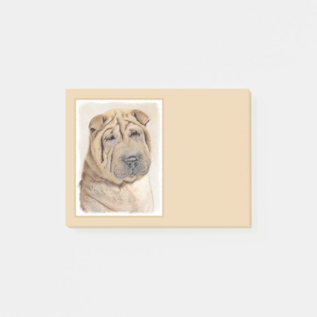 Post-it® Peinture Shar Pei - Cute Original Chien Art (Devant)