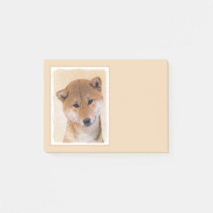 Post-it® Peinture Shiba Inu (Rouge) - Art Chien original