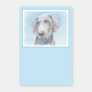 Post-it® Peinture Weimaraner - Joli art original chien